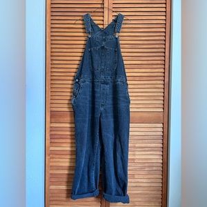 old navy black jean faded overalls size 16